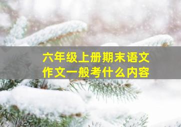 六年级上册期末语文作文一般考什么内容