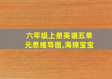 六年级上册英语五单元思维导图,海绵宝宝