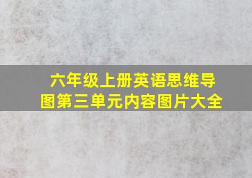 六年级上册英语思维导图第三单元内容图片大全