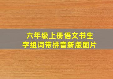 六年级上册语文书生字组词带拼音新版图片