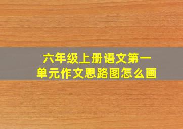 六年级上册语文第一单元作文思路图怎么画