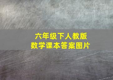 六年级下人教版数学课本答案图片