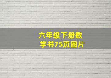 六年级下册数学书75页图片