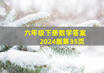 六年级下册数学答案2024版第35页