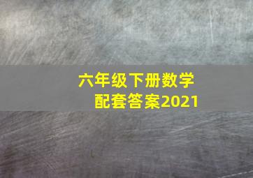 六年级下册数学配套答案2021