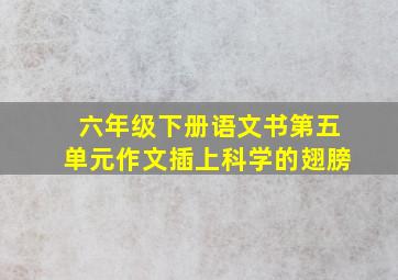 六年级下册语文书第五单元作文插上科学的翅膀