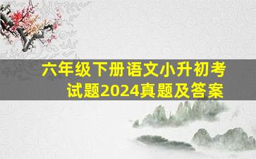 六年级下册语文小升初考试题2024真题及答案