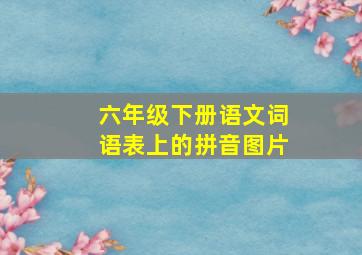 六年级下册语文词语表上的拼音图片