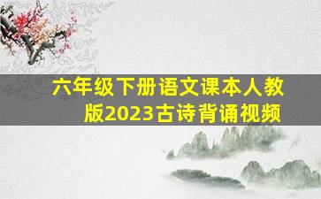 六年级下册语文课本人教版2023古诗背诵视频