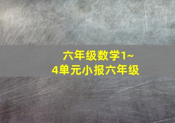 六年级数学1~4单元小报六年级