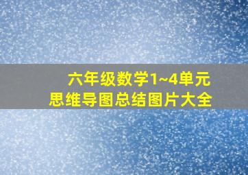 六年级数学1~4单元思维导图总结图片大全