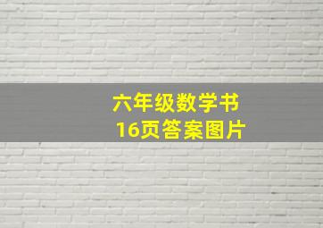 六年级数学书16页答案图片