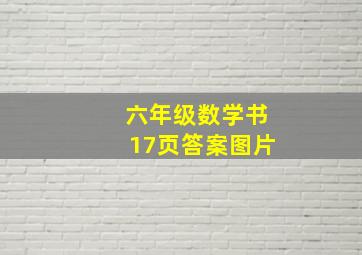 六年级数学书17页答案图片