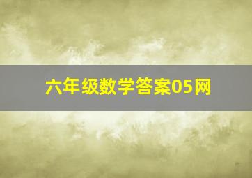 六年级数学答案05网