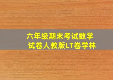 六年级期末考试数学试卷人教版LT卷学林