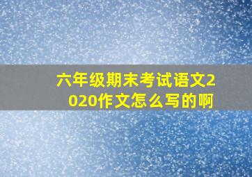 六年级期末考试语文2020作文怎么写的啊