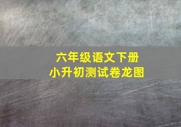 六年级语文下册小升初测试卷龙图