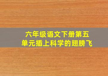 六年级语文下册第五单元插上科学的翅膀飞