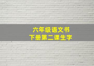 六年级语文书下册第二课生字