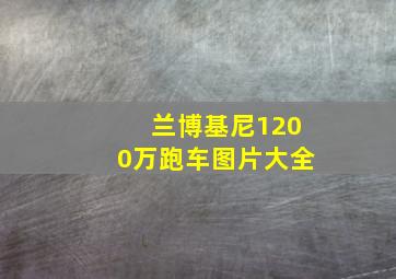 兰博基尼1200万跑车图片大全