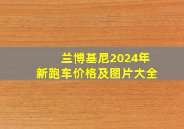 兰博基尼2024年新跑车价格及图片大全