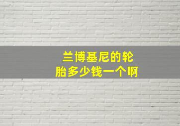 兰博基尼的轮胎多少钱一个啊