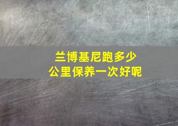 兰博基尼跑多少公里保养一次好呢