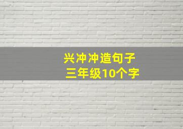 兴冲冲造句子三年级10个字