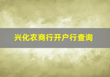 兴化农商行开户行查询