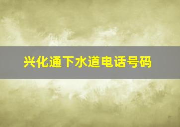 兴化通下水道电话号码