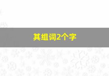 其组词2个字