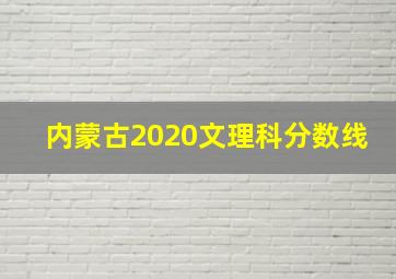 内蒙古2020文理科分数线