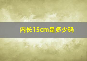 内长15cm是多少码