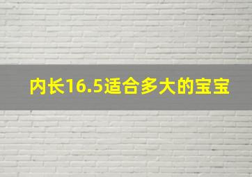 内长16.5适合多大的宝宝