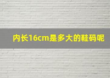 内长16cm是多大的鞋码呢