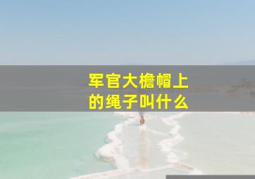 军官大檐帽上的绳子叫什么