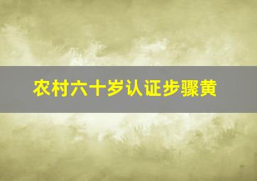 农村六十岁认证步骤黄