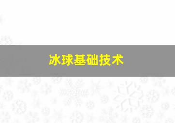 冰球基础技术