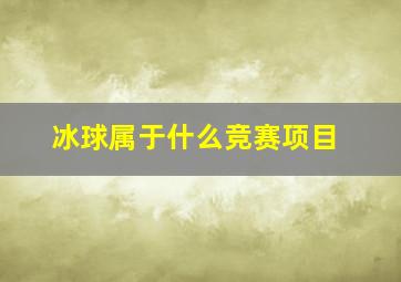 冰球属于什么竞赛项目