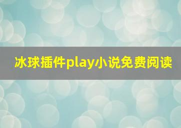 冰球插件play小说免费阅读