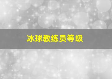 冰球教练员等级