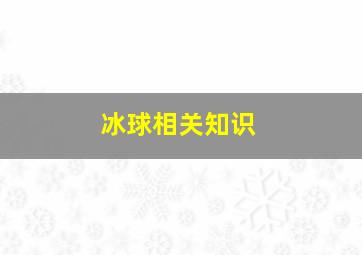 冰球相关知识