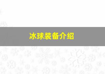 冰球装备介绍