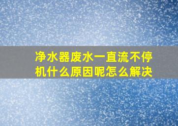 净水器废水一直流不停机什么原因呢怎么解决