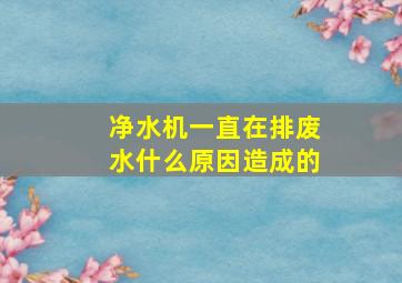 净水机一直在排废水什么原因造成的