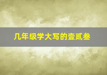 几年级学大写的壹贰叁