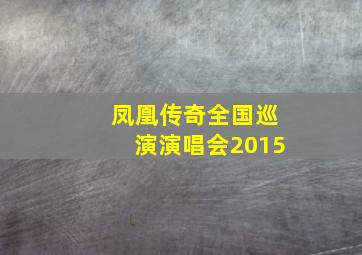 凤凰传奇全国巡演演唱会2015