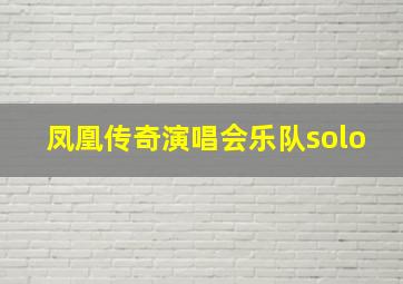 凤凰传奇演唱会乐队solo