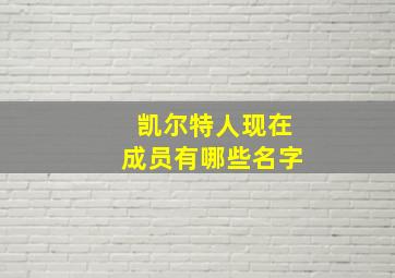 凯尔特人现在成员有哪些名字