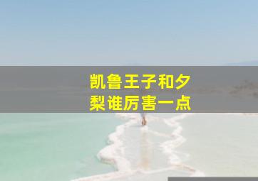 凯鲁王子和夕梨谁厉害一点